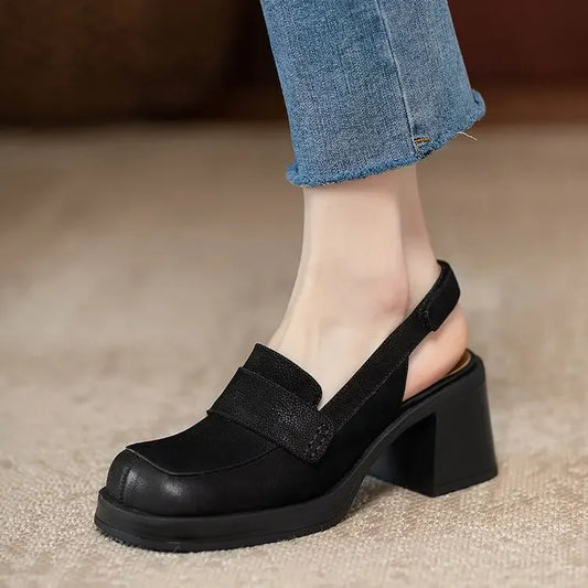 Mocassin slingback