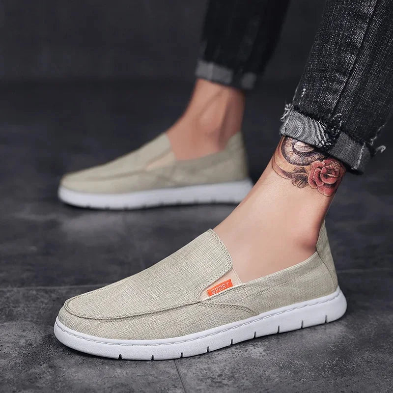 Mocassin tissus homme