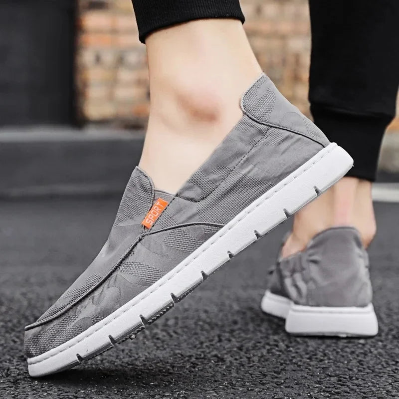 Mocassin tissus homme