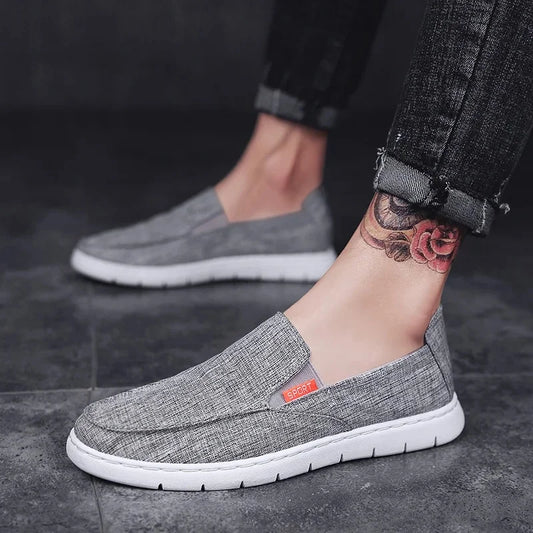 Mocassin tissus homme