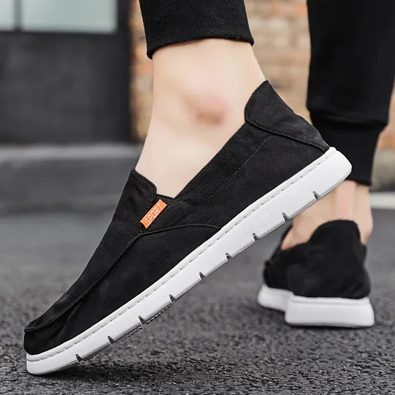 Mocassin tissus homme
