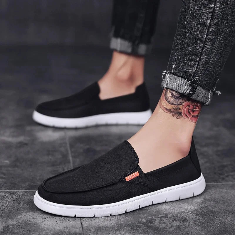 Mocassin tissus homme