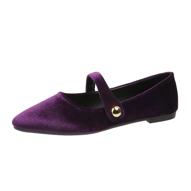 Mocassin velour femme