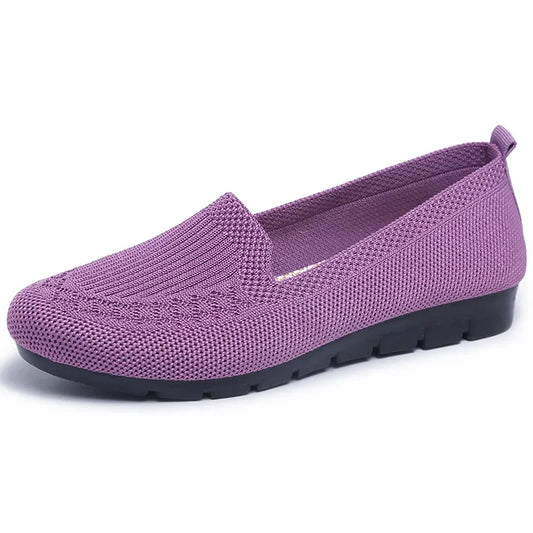 Mocassin violet femme
