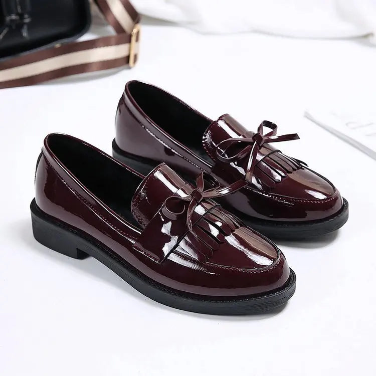 mocassin bordeaux femme